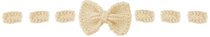 tan knitted bow