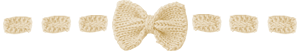 tan knitted bow tan knitted bow